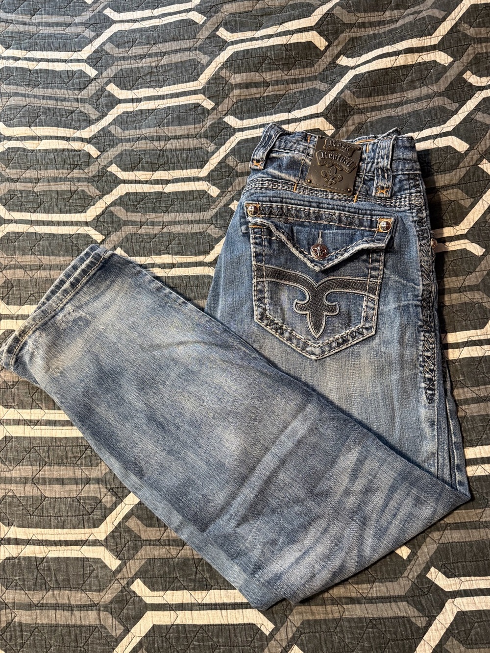 Rock Revival Light Blue Dilly Slim Straight Jeans